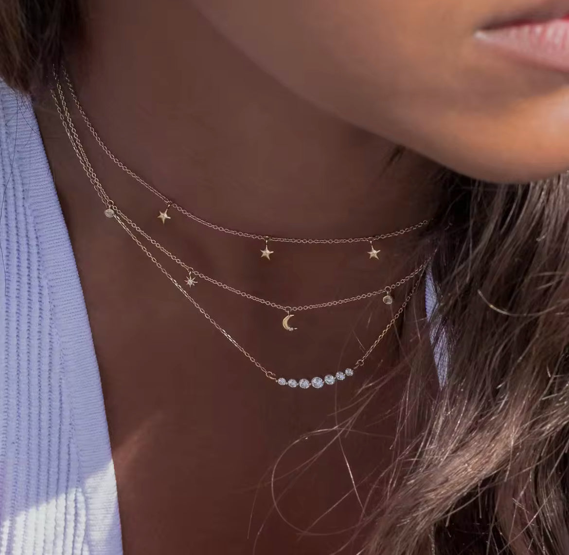 Luna e Stella necklace charm