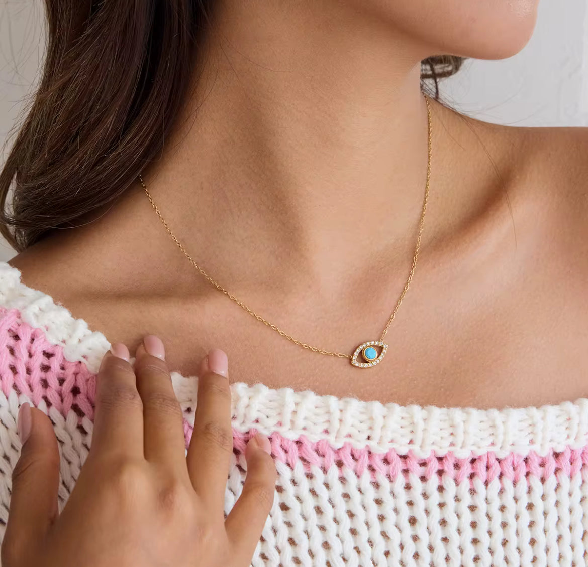 Lusil necklace evil eye