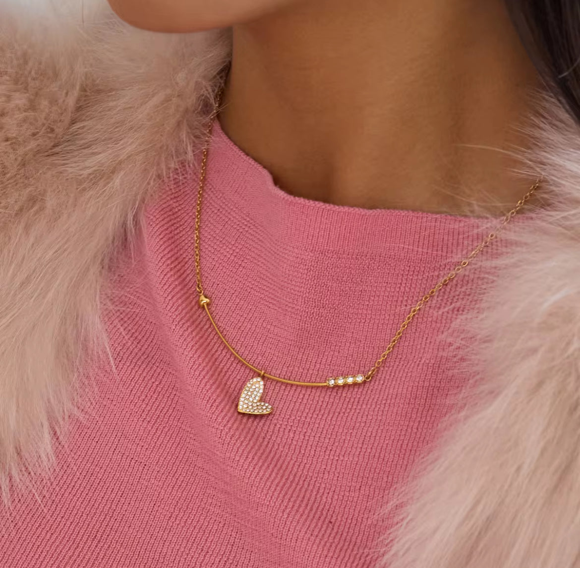 Cupid heart necklace